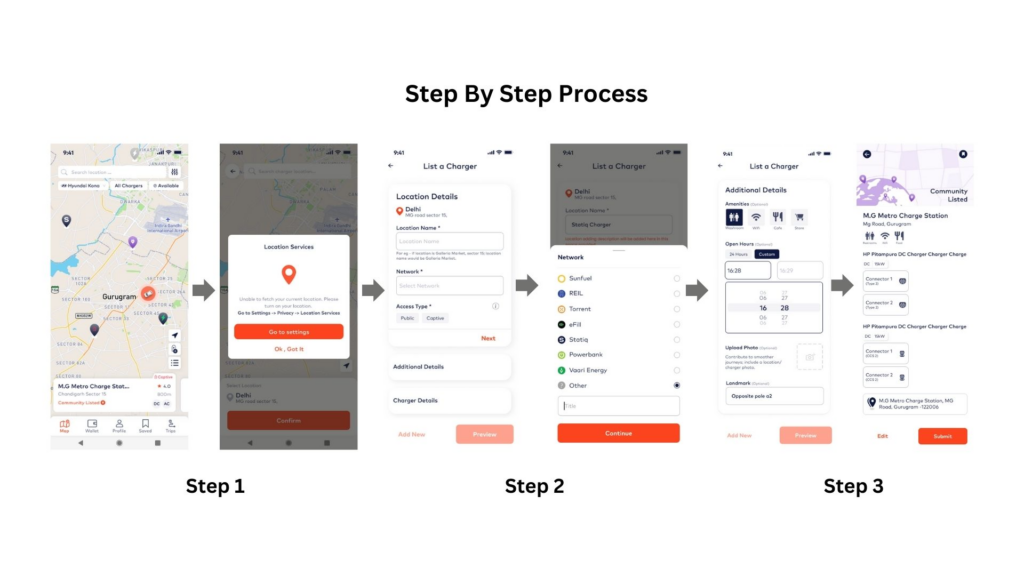 Process to Upload a New Charge in Statiq mobile app.